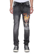 Mens Van Winkle Asher Kings Skinny Denim Jeans - Grey