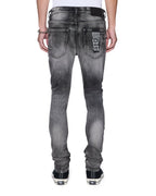 Mens Van Winkle Asher Kings Skinny Denim Jeans - Grey