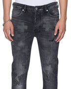 Mens Van Winkle Blakk Metal Idols Skinny Denim Jeans - Grey