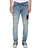 Mens Van Winkle Bleu Monday Repair Skinny Denim Jeans - Denim