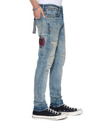 Mens Van Winkle Bleu Monday Repair Skinny Denim Jeans - Denim