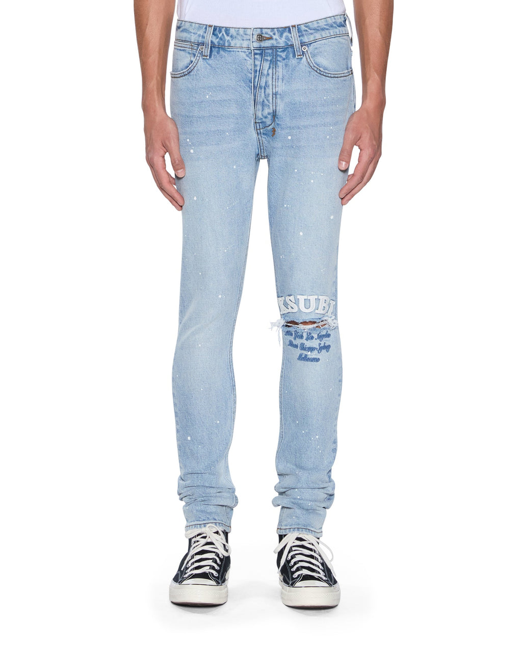 Mens Van Winkle Duke Blue Skinny Denim Jeans - Denim