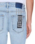 Mens Van Winkle Duke Blue Skinny Denim Jeans - Denim