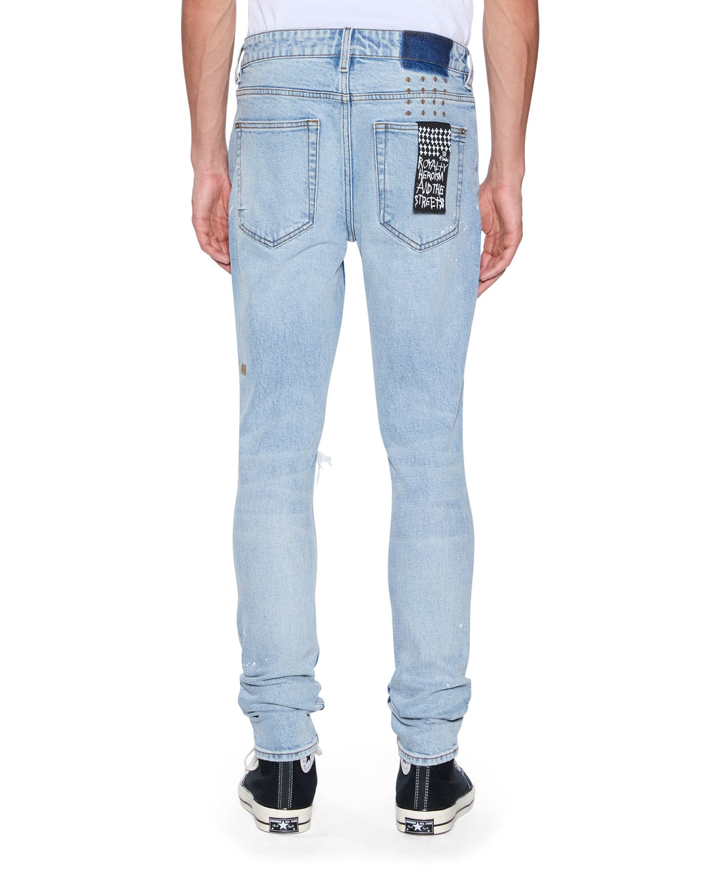 Mens Van Winkle Duke Blue Skinny Denim Jeans - Denim