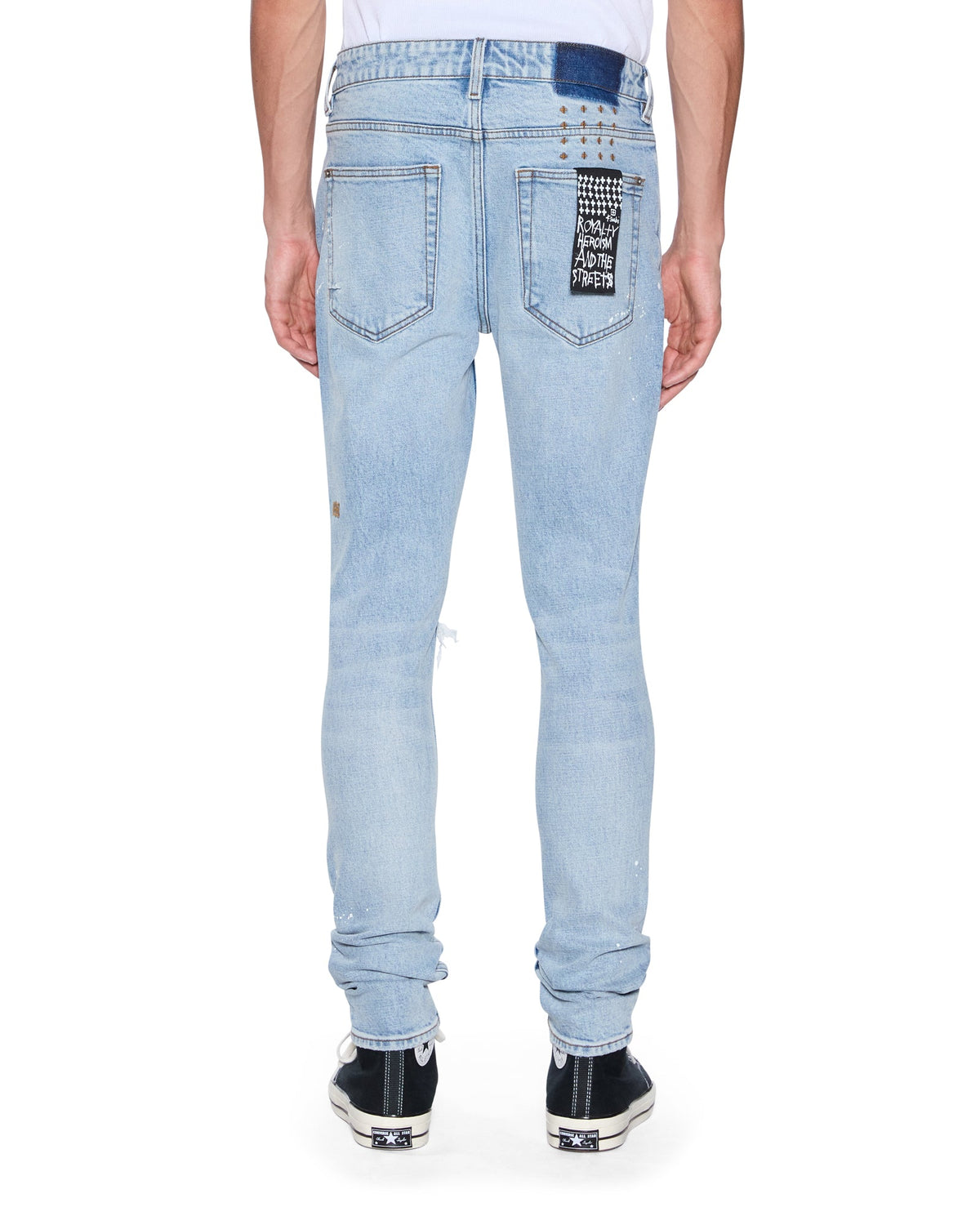 Mens Van Winkle Duke Blue Skinny Denim Jeans - Denim