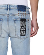 Mens Van Winkle Kasper Blue Skinny Denim Jeans - Denim