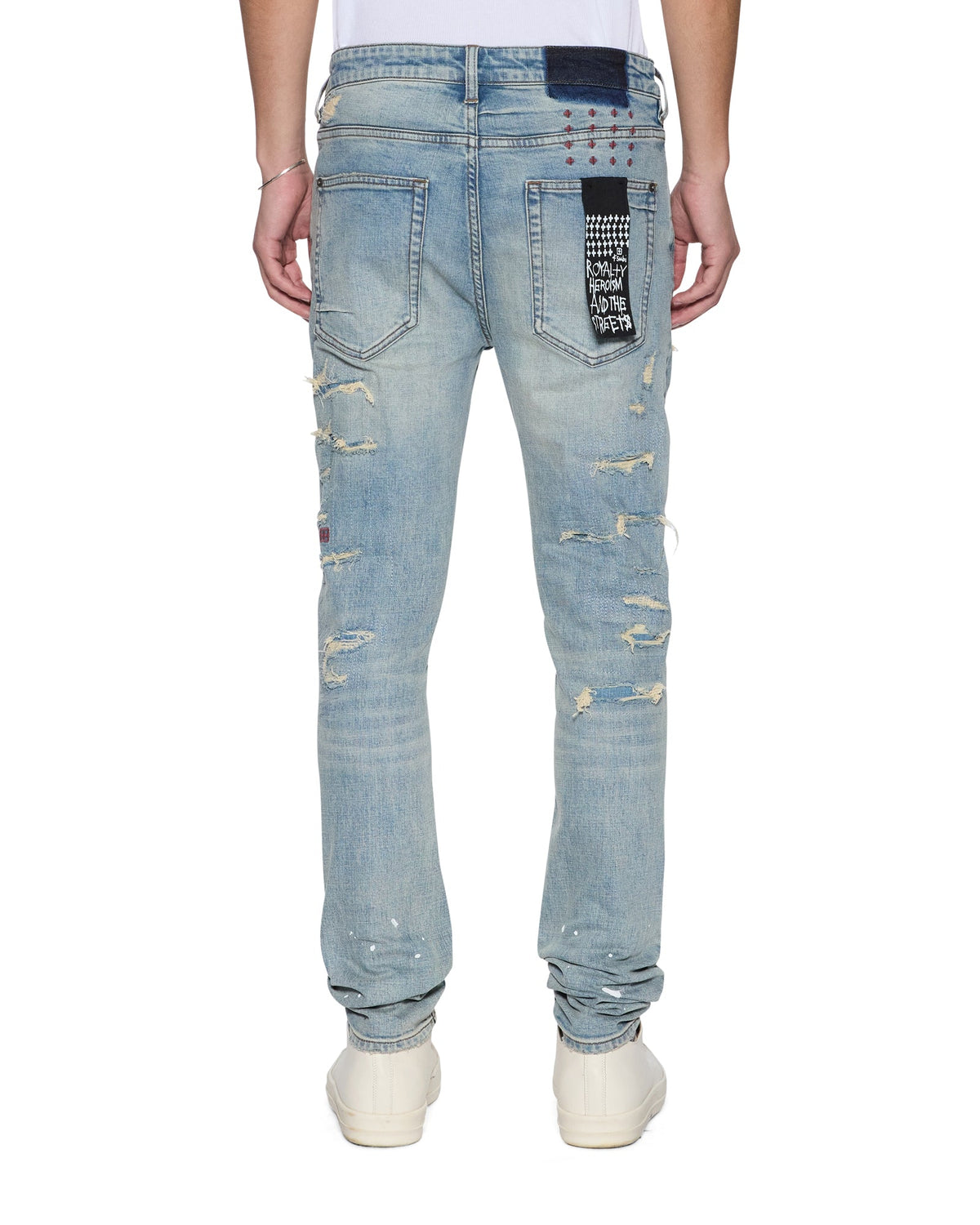 Mens Van Winkle Scatter Blue Skinny Denim Jeans - Denim
