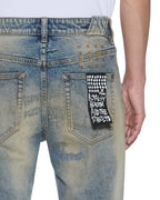 Mens Chitch Brooklyn Repair Slim Denim Jeans - Denim