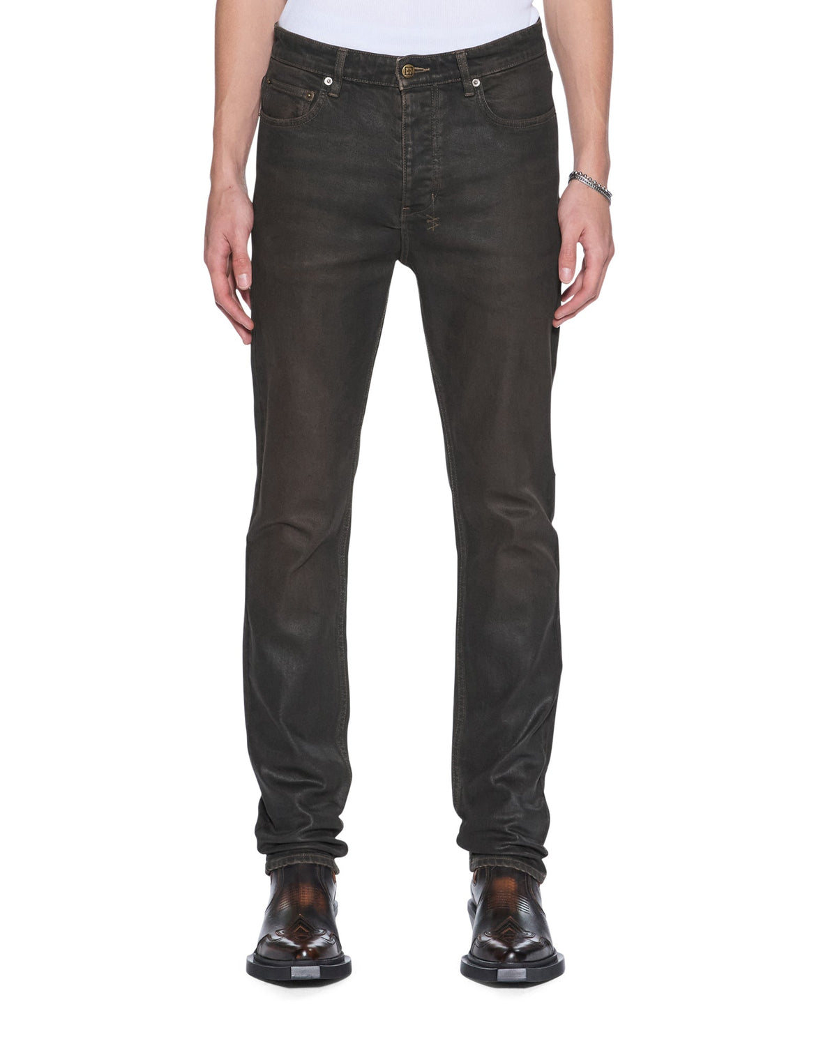 Mens Chitch Grease Slim Denim Jeans - Black