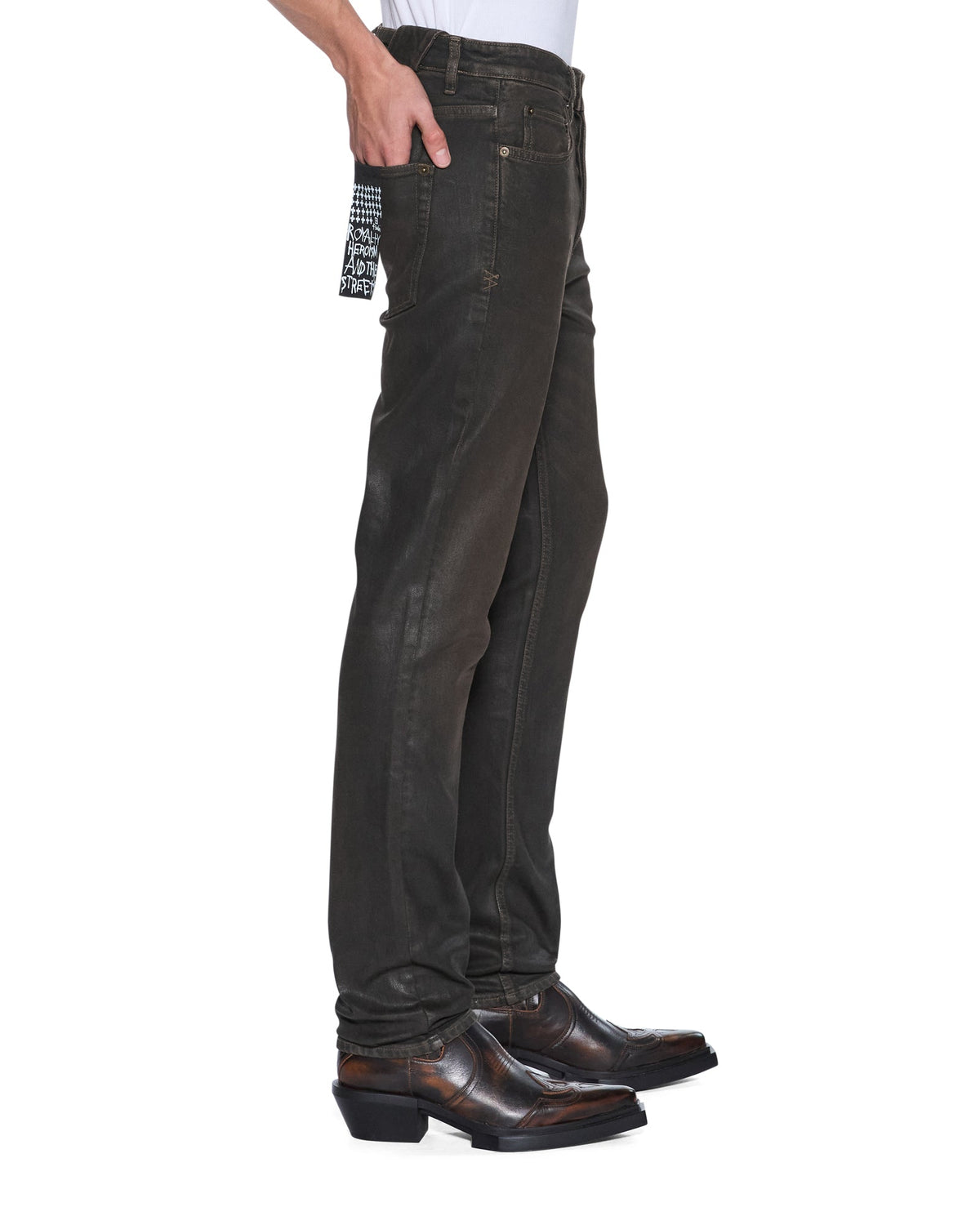 Mens Chitch Grease Slim Denim Jeans - Black