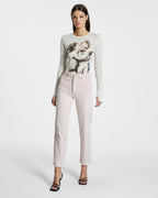 Womens Brooklyn Jean Blush Straight Denim Jeans - Pink