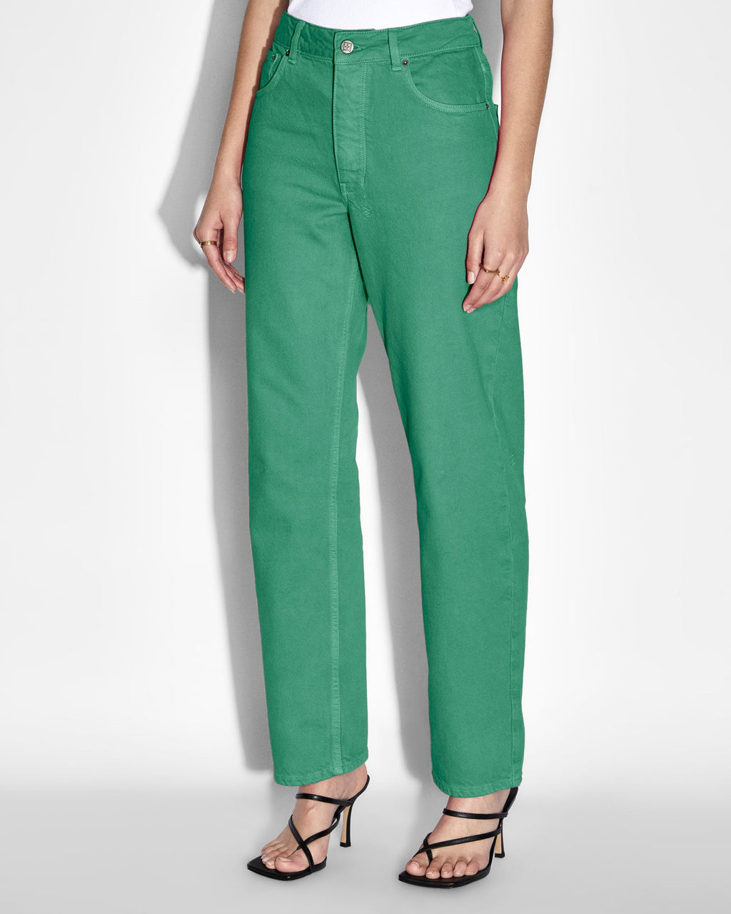 Womens Brooklyn Jade Straight Denim Jeans - Green
