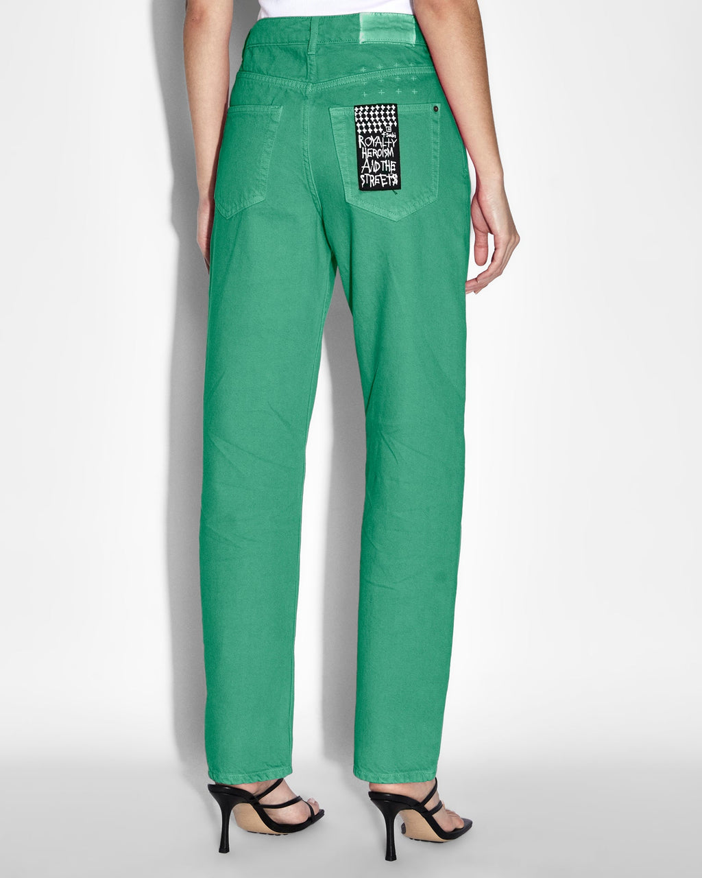 Womens Brooklyn Jade Straight Denim Jeans - Green