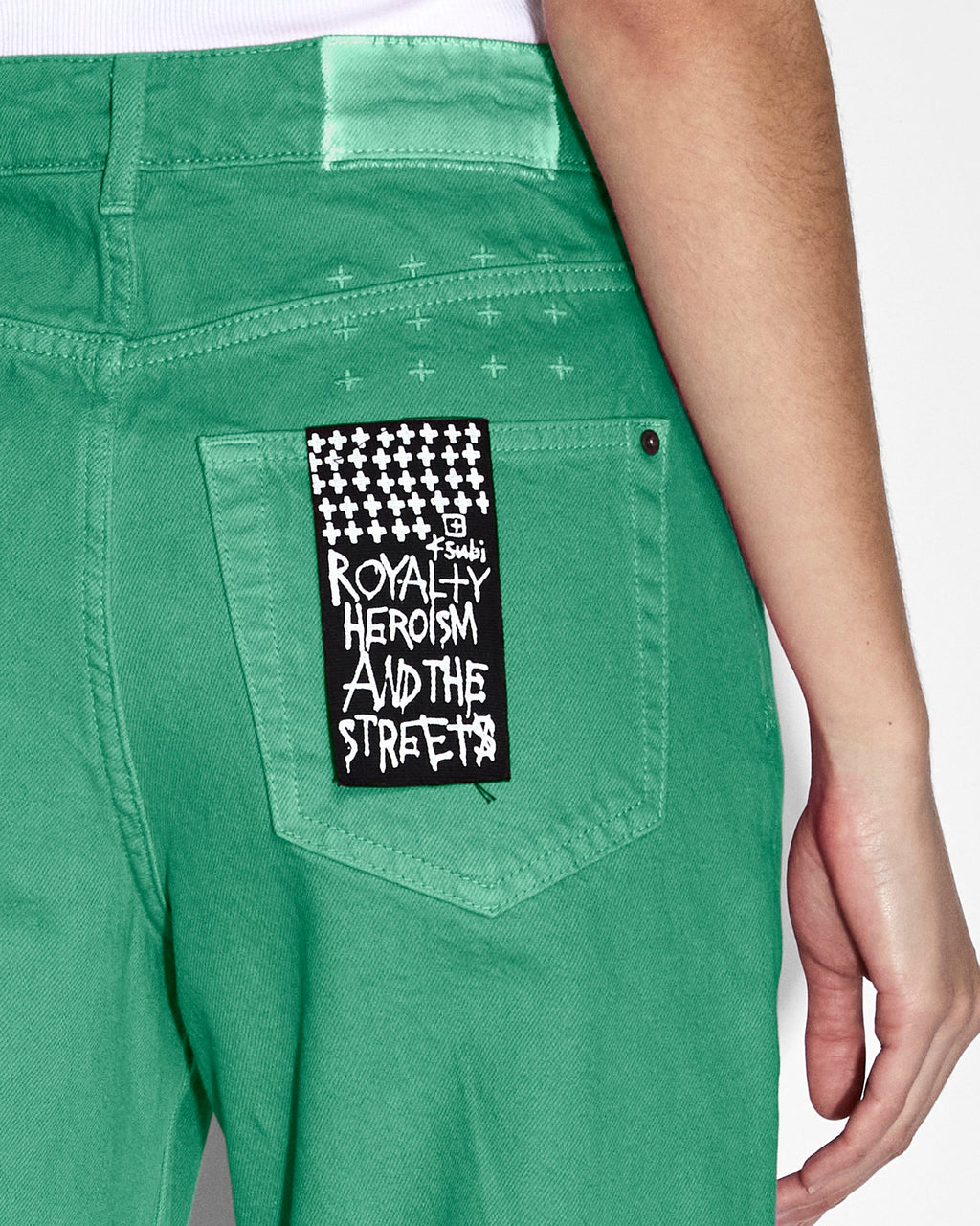 Womens Brooklyn Jade Straight Denim Jeans - Green