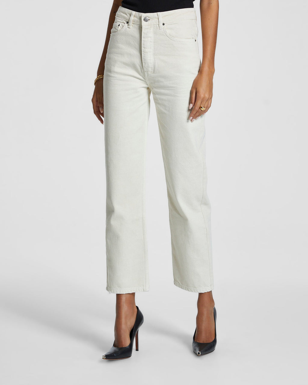 Womens Brooklyn Jean Mallow Straight Denim Jeans - Beige