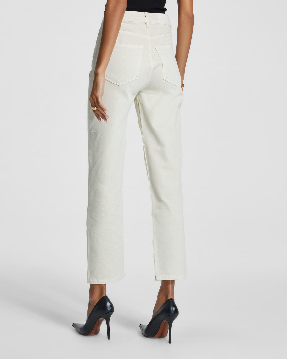 Womens Brooklyn Jean Mallow Straight Denim Jeans - Beige