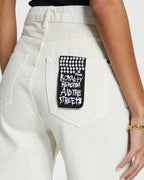 Womens Brooklyn Jean Mallow Straight Denim Jeans - Beige