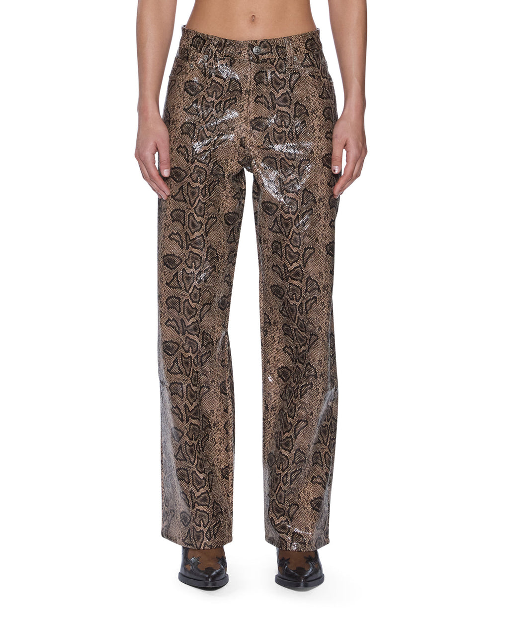 Womens Empire Pant Snakebite Straight Pants - Multi Colour