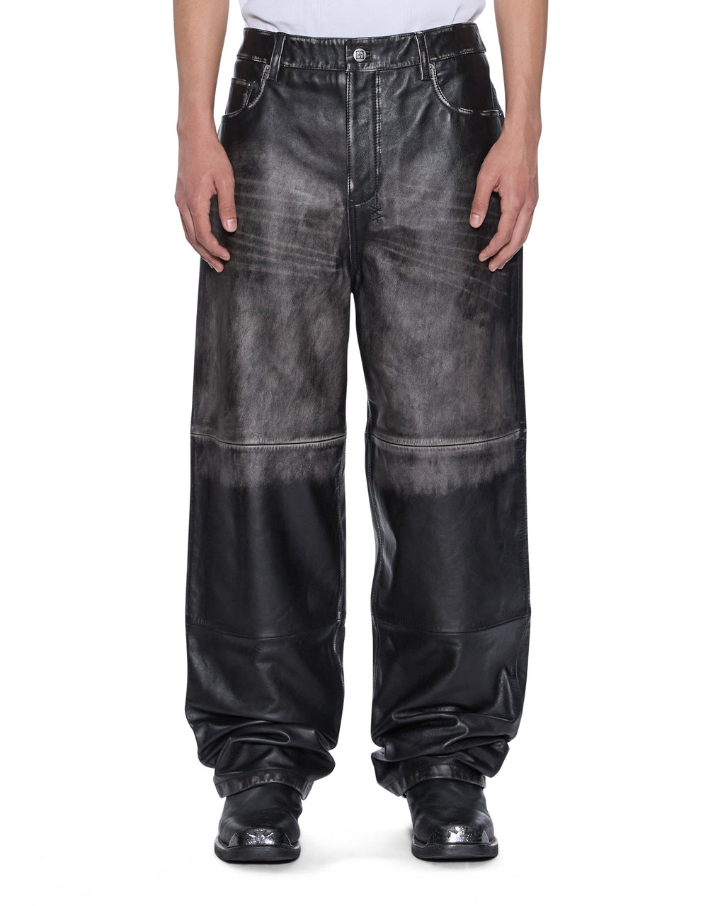 Mens Blackjack Maxx Pant Aged Black Relaxed Denim Jeans - Black