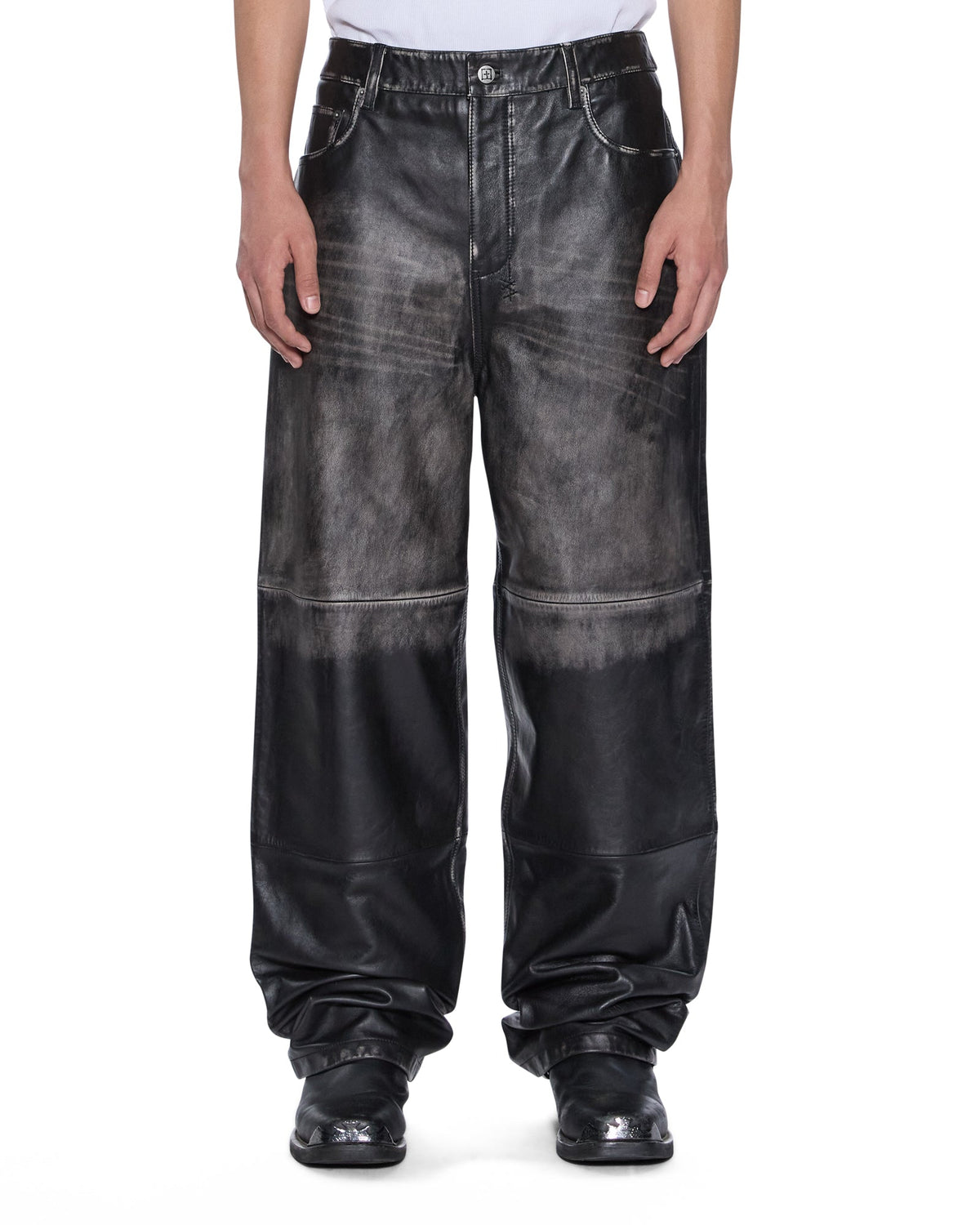 Mens Blackjack Maxx Pant Aged Black Relaxed Denim Jeans - Black