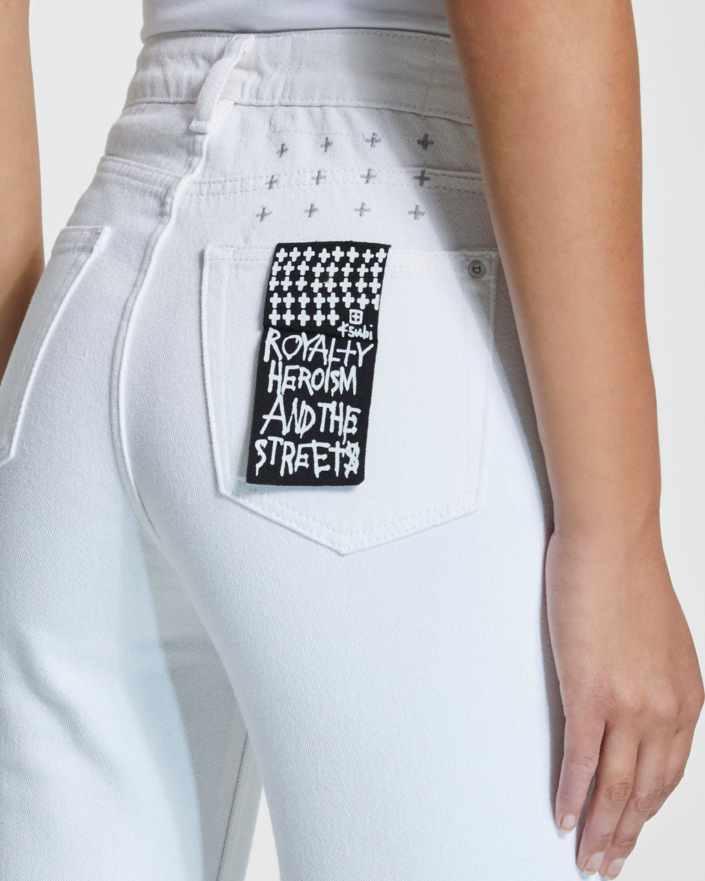 Womens New Wave Jean Blanc Slim Denim Jeans - White