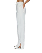 Womens Playback Splits Ecru Straight Denim Jeans - Beige