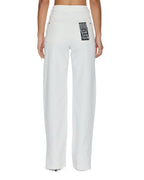 Womens Playback Splits Ecru Straight Denim Jeans - Beige