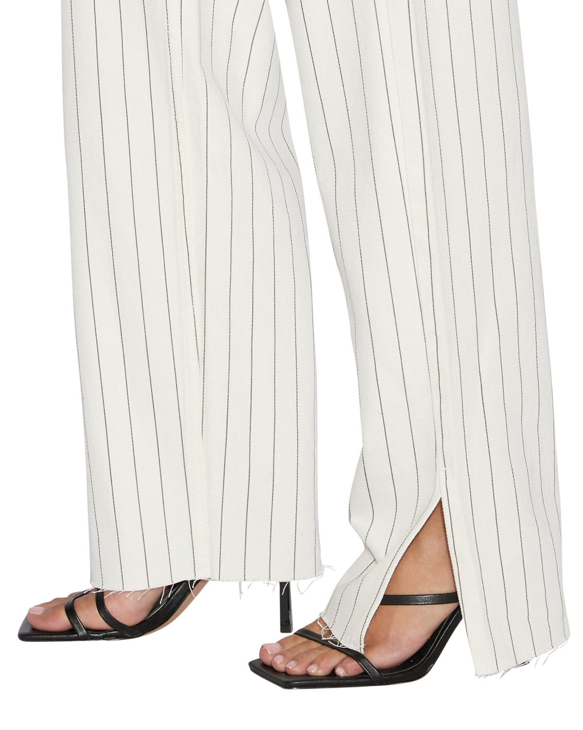 Womens Playback Prophetik Splits Straight Denim Jeans - White