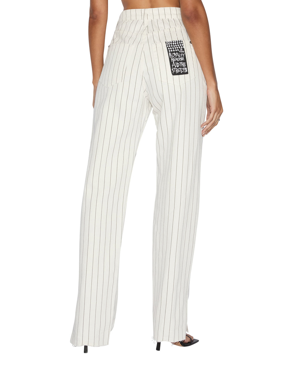 Womens Playback Prophetik Splits Straight Denim Jeans - White