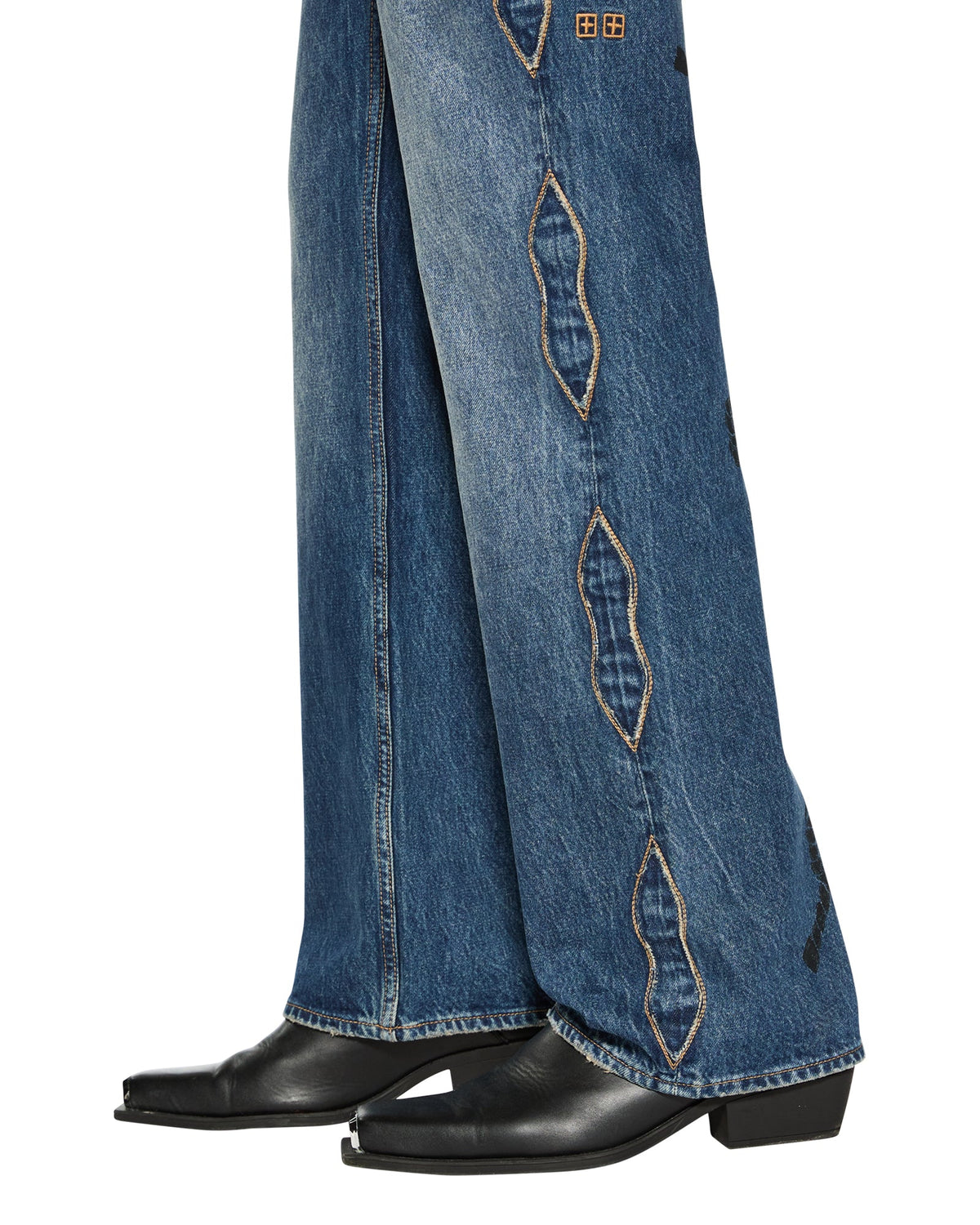 Mens Roped Doubledown Bronko Antique Kraft Bootcut Denim Jeans - Denim