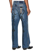 Mens Roped Doubledown Bronko Antique Kraft Bootcut Denim Jeans - Denim
