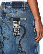 Mens Roped Doubledown Bronko Antique Kraft Bootcut Denim Jeans - Denim