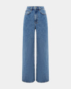 Womens Strider Heritage Wide Denim Jeans - Denim