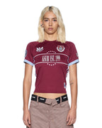 Womens Surround Vision Baby Jersey Sangria Slim Tees - Burgundy