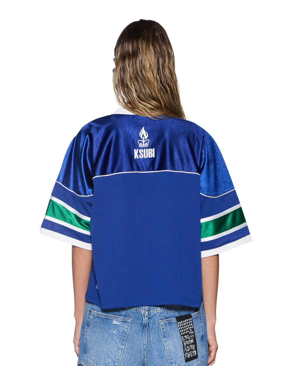 Womens 99 Spark Ss Jersey Blue Relaxed Fashion Tops