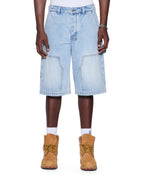 Mens Maxx Operator Short Kasper Blue Relaxed Walkshorts - Denim