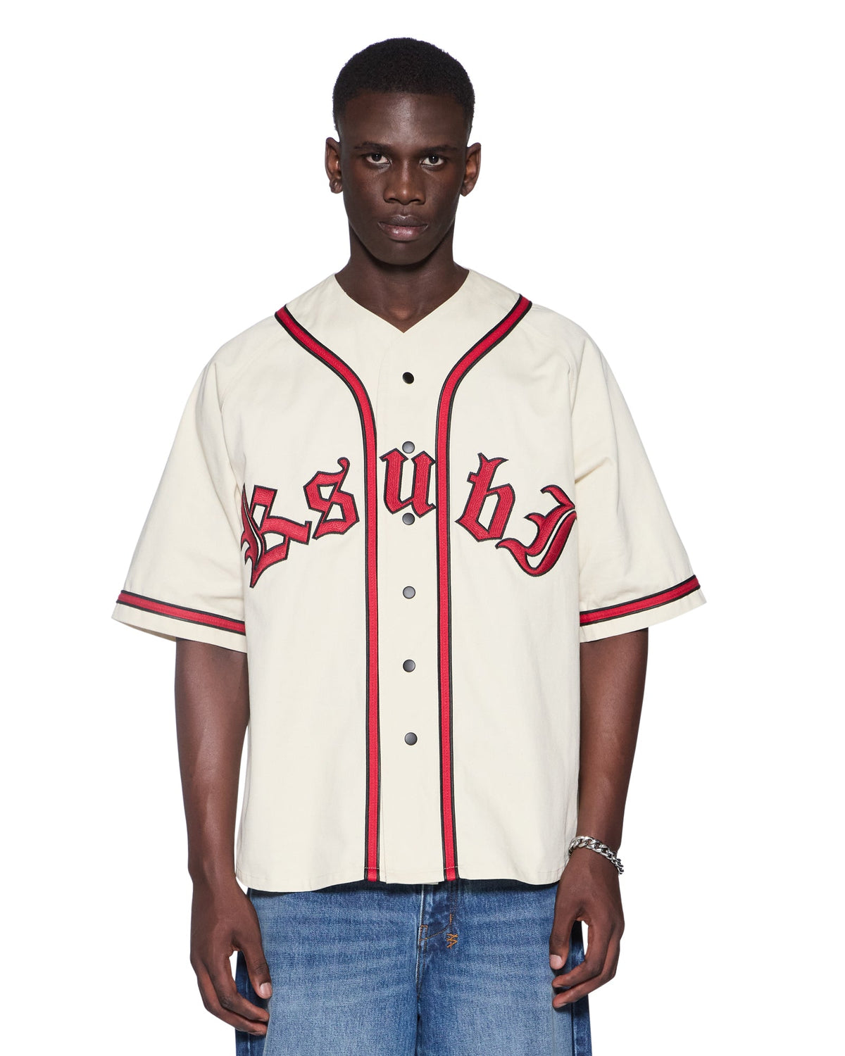 Mens Kball Baseball Jersey Desert Relaxed Fashion Tops - Beige