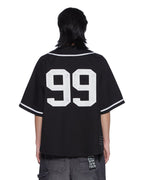 Mens Outfield Ss Jersey Black Oversized Fashion Tops - Black