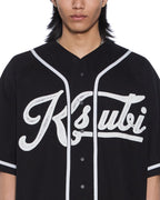 Mens Outfield Ss Jersey Black Oversized Fashion Tops - Black