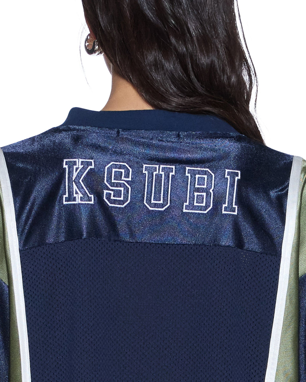 Womens Playoff Ss Jersey Navy Relaxed Fashion Tops - Navy