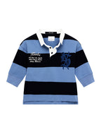 Kids Lil Rugged Rugby Ls Jersey Faded Ice Fashion Tops - Multi Colour