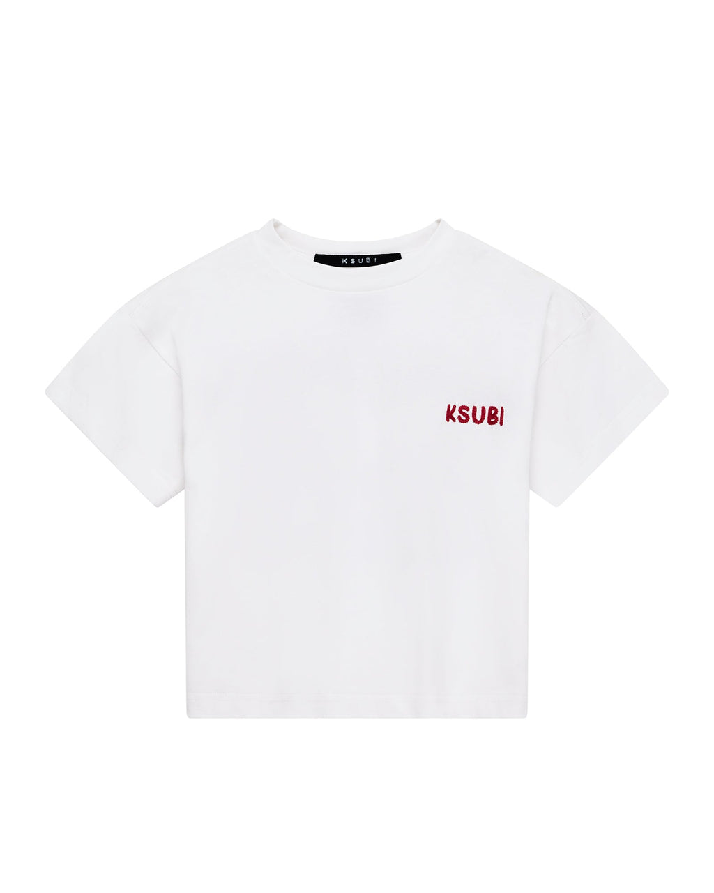 Kids Lil Mekanik Biggie Ss Tee White Red Tees - Beige