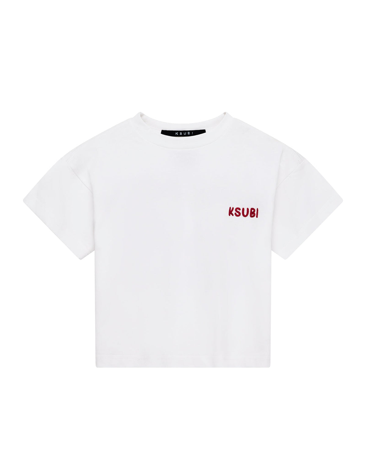 Kids Lil Mekanik Biggie Ss Tee White Red Tees - Beige