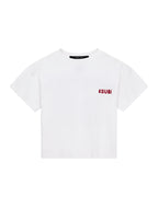 Kids Lil Mekanik Biggie Ss Tee White Red Tees - Beige