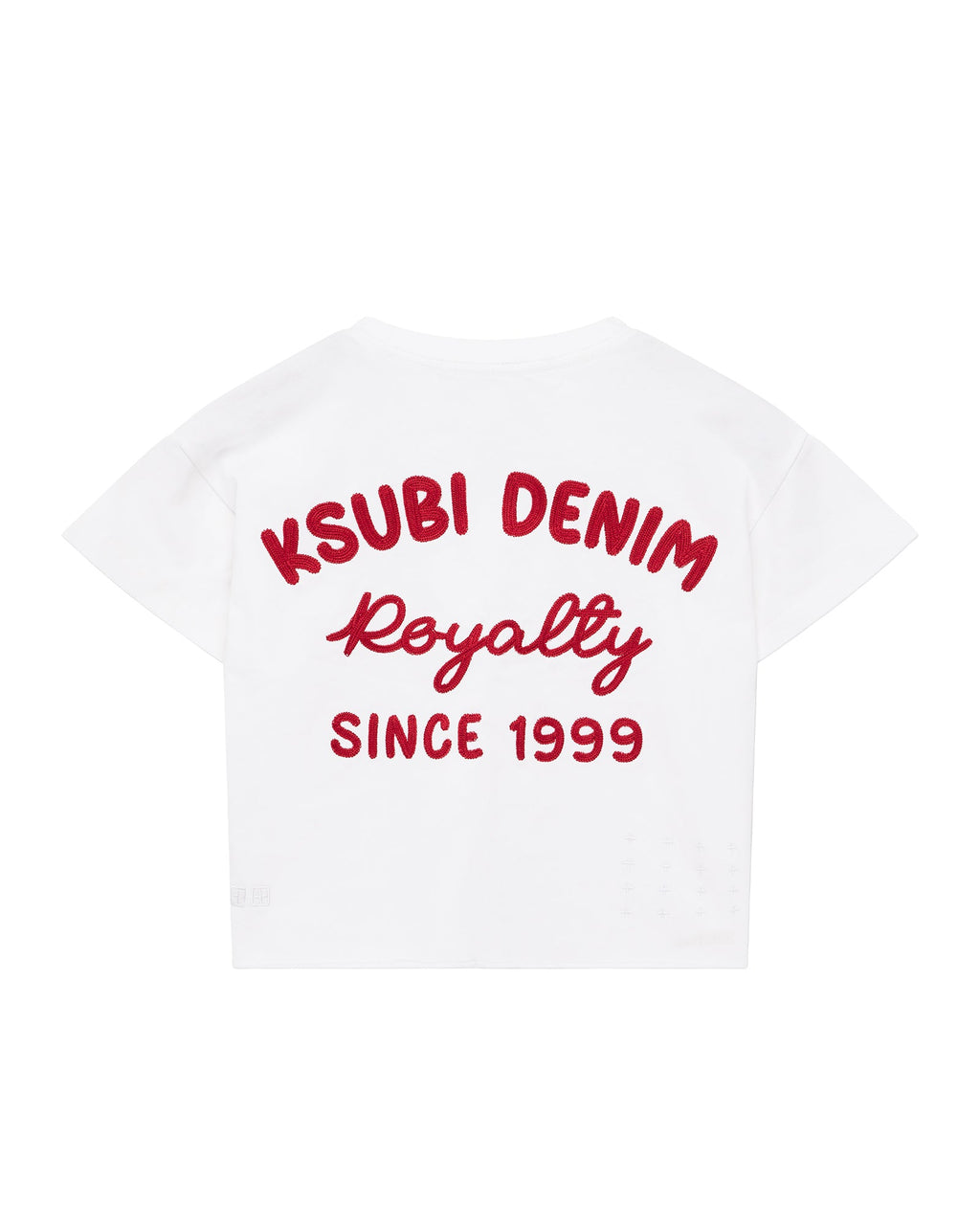 Kids Lil Mekanik Biggie Ss Tee White Red Tees - Beige