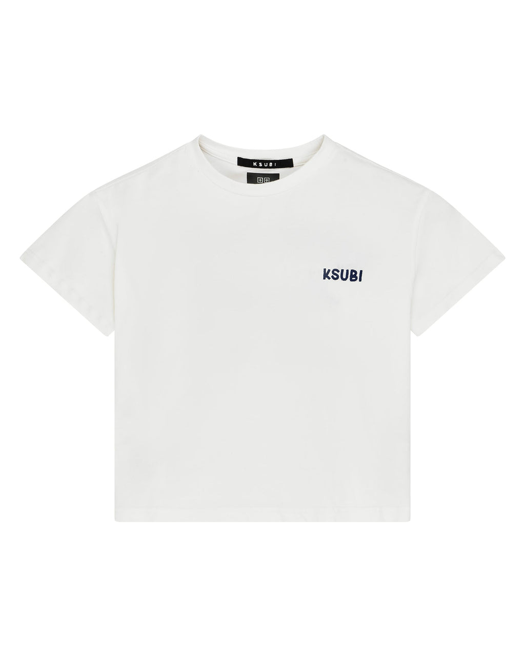 Kids Lil Mekanik Biggie Ss Tee White Blue Oversized Tees - Beige