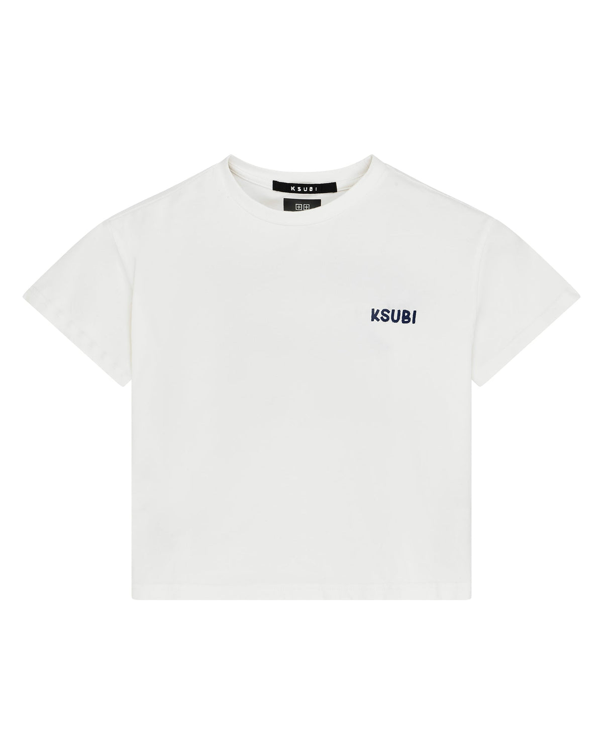 Kids Lil Mekanik Biggie Ss Tee White Blue Oversized Tees - Beige