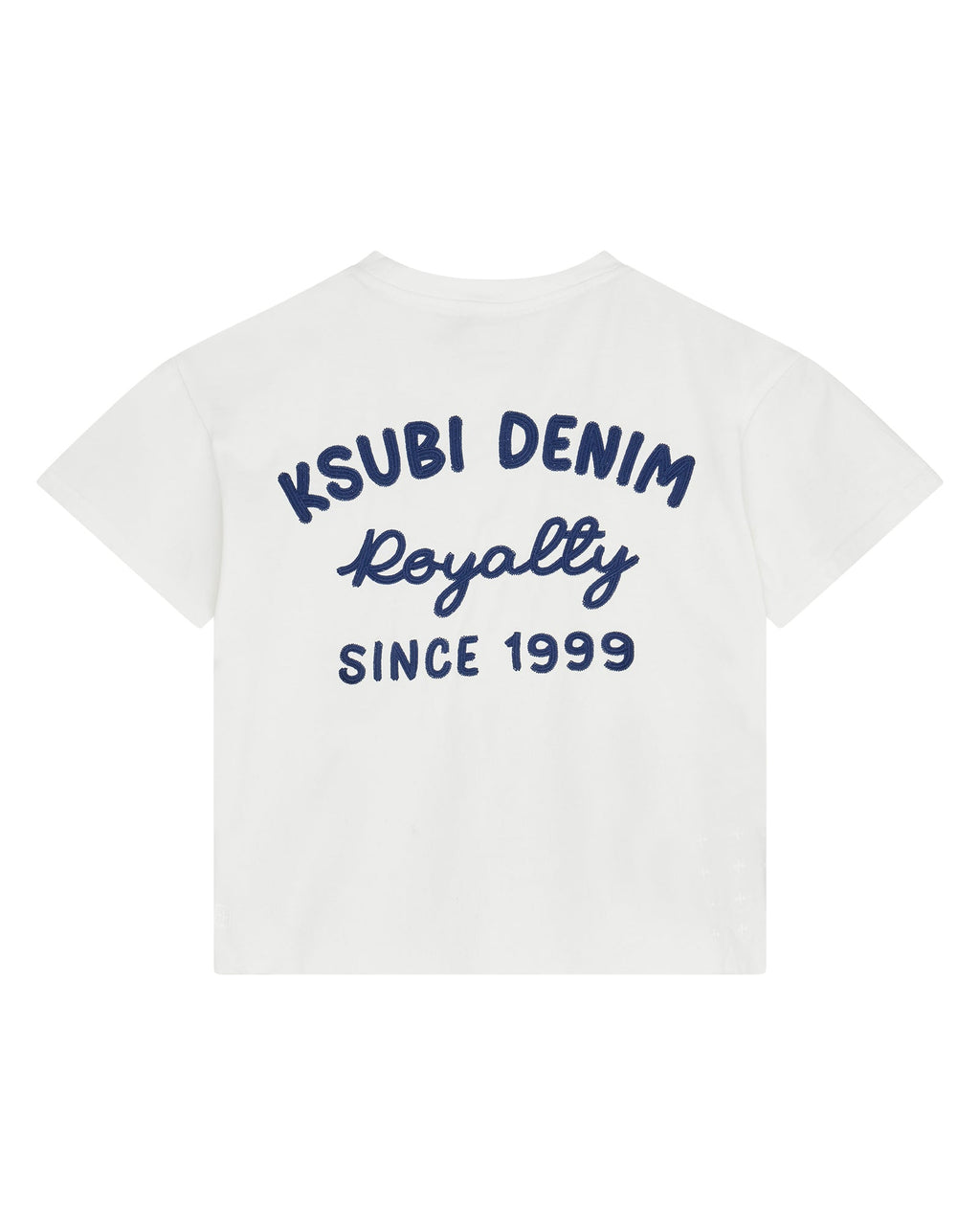 Kids Lil Mekanik Biggie Ss Tee White Blue Oversized Tees - Beige