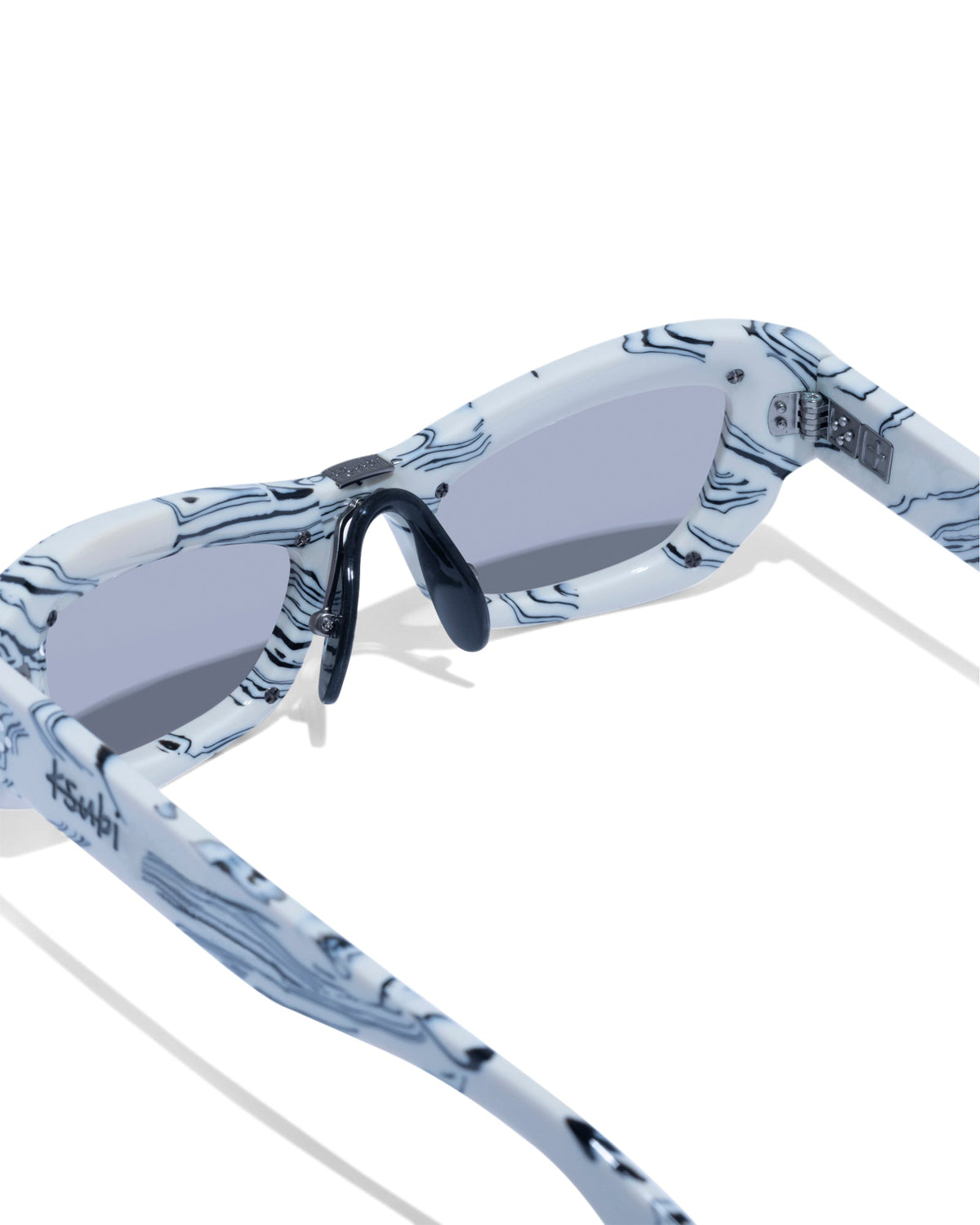 Cypher Sunglasses White Marble Eyewear - White