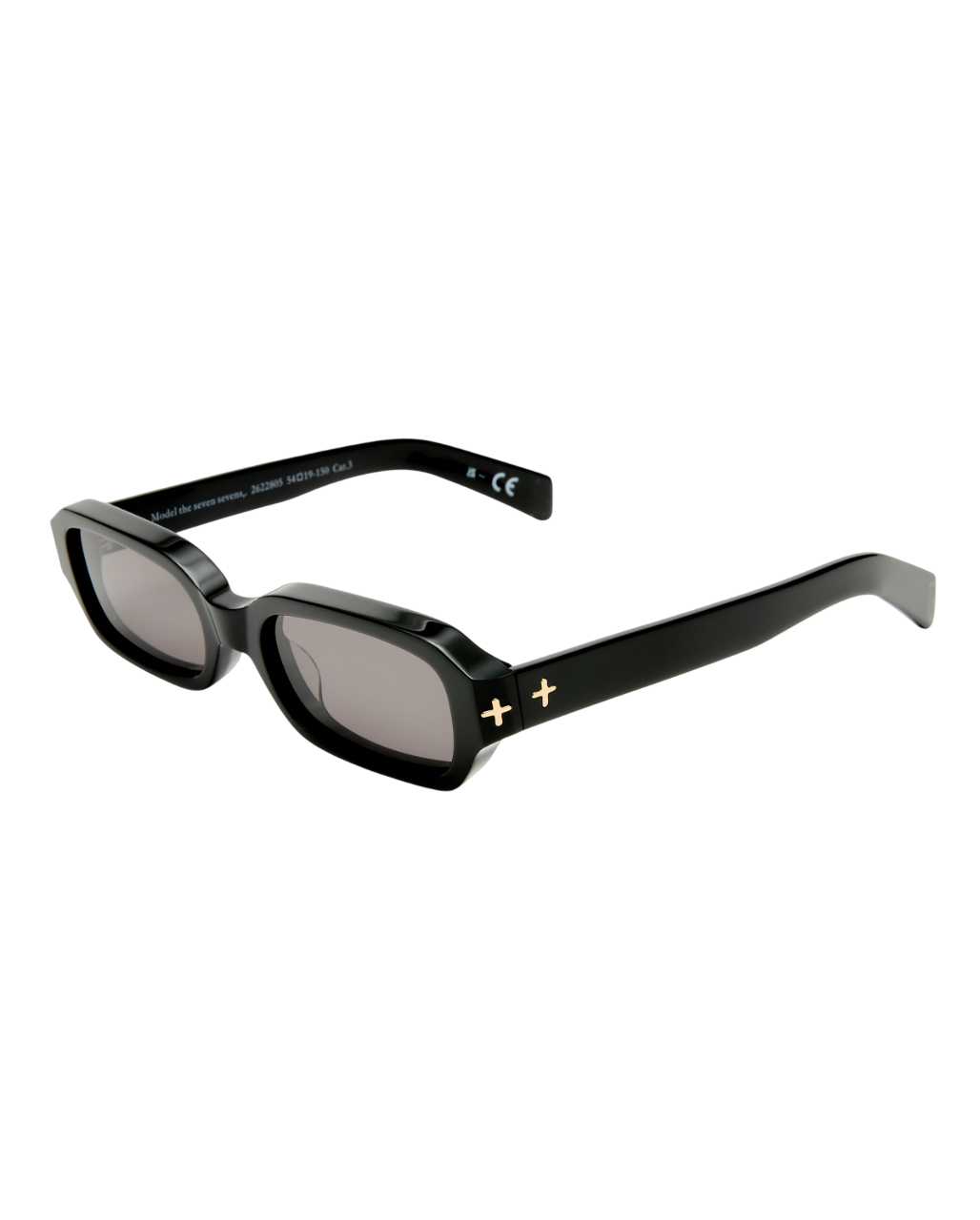 The Seven Sevens Sunglasses Black Gold Eyewear - Black
